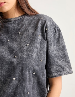 Playera manga corta Non Stop cuello redondo para mujer