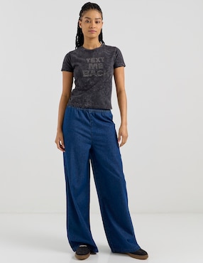 Playera manga corta Non Stop cuello redondo para mujer