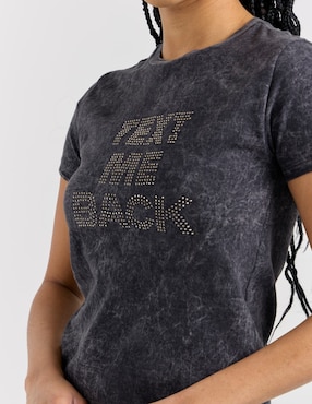 Playera manga corta Non Stop cuello redondo para mujer