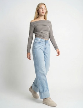 Jeans amplio cintura Non Stop para mujer
