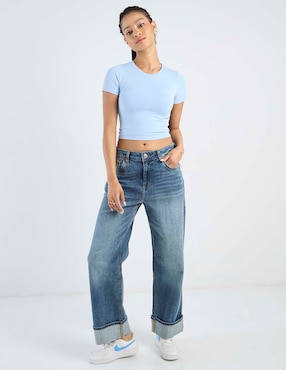 Jeans relaxed amplio a la cintura Non Stop para mujer