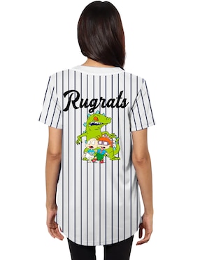Playera manga corta Paramount cuello V para mujer