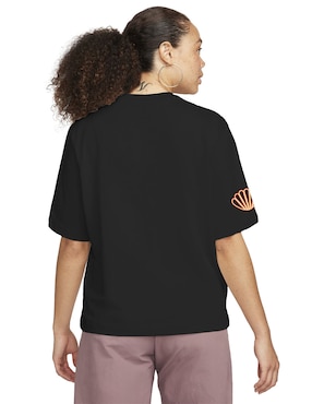 Playera manga al codo Nickelodeon cuello redondo para mujer