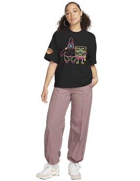 Playera manga al codo Nickelodeon cuello redondo para mujer