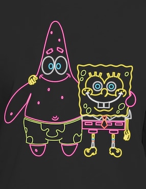 Playera manga al codo Nickelodeon cuello redondo para mujer