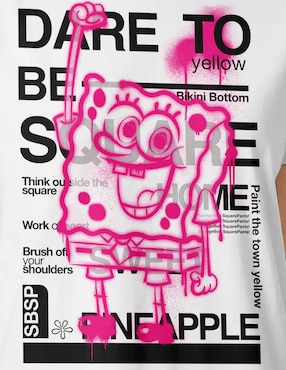 Playera manga corta Nickelodeon cuello redondo para mujer