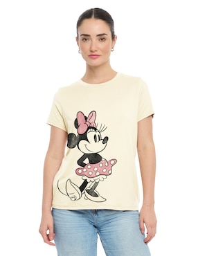 Playera manga corta Disney Dtr Disney cuello redondo para mujer