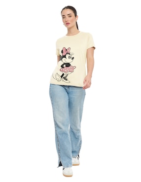 Playera manga corta Disney Dtr Disney cuello redondo para mujer