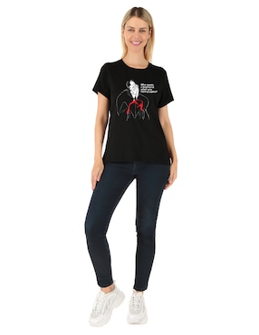 Playera manga corta Disney Dtr Disney cuello redondo para mujer