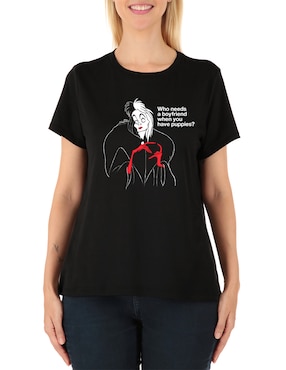 Playera manga corta Disney Dtr Disney cuello redondo para mujer