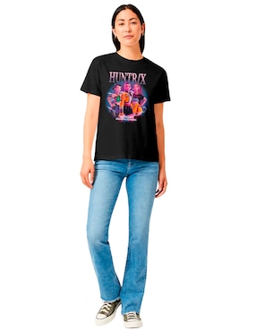 Playera manga corta Netflix cuello redondo para mujer
