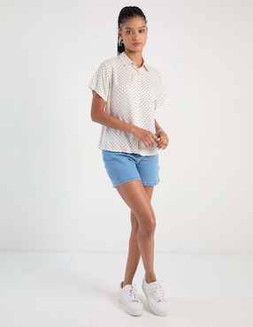 Blusa camisera Non Stop manga corta para mujer