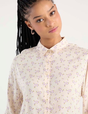 Blusa camisera Non Stop manga larga para mujer