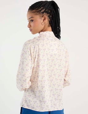 Blusa camisera Non Stop manga larga para mujer