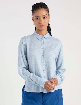 Blusa camisera Non Stop manga larga para mujer