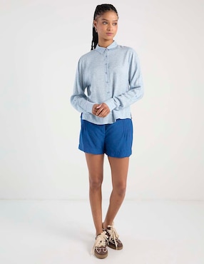 Blusa camisera Non Stop manga larga para mujer