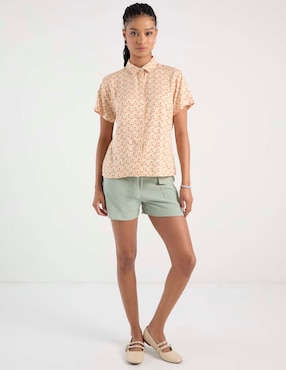 Blusa camisera Non Stop manga corta para mujer