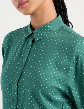 Blusa camisera Non Stop manga larga para mujer
