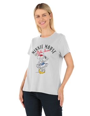 Playera manga corta Disney DTR Disney cuello redondo para mujer