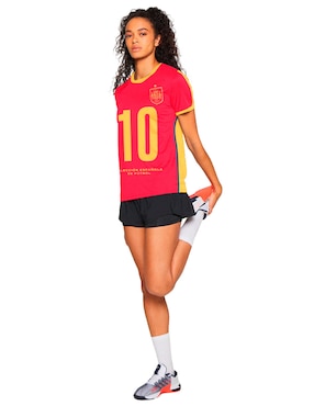 Playera manga corta Selección España cuello redondo para mujer