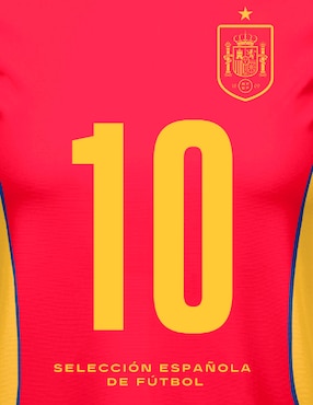 Playera manga corta Selección España cuello redondo para mujer