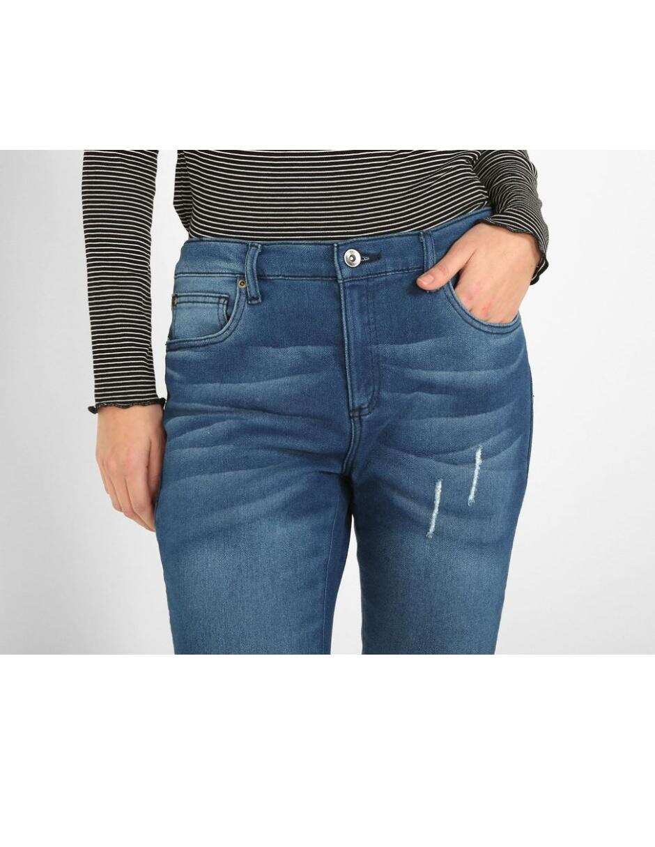 Jeans skinny corte cintura para mujer 8