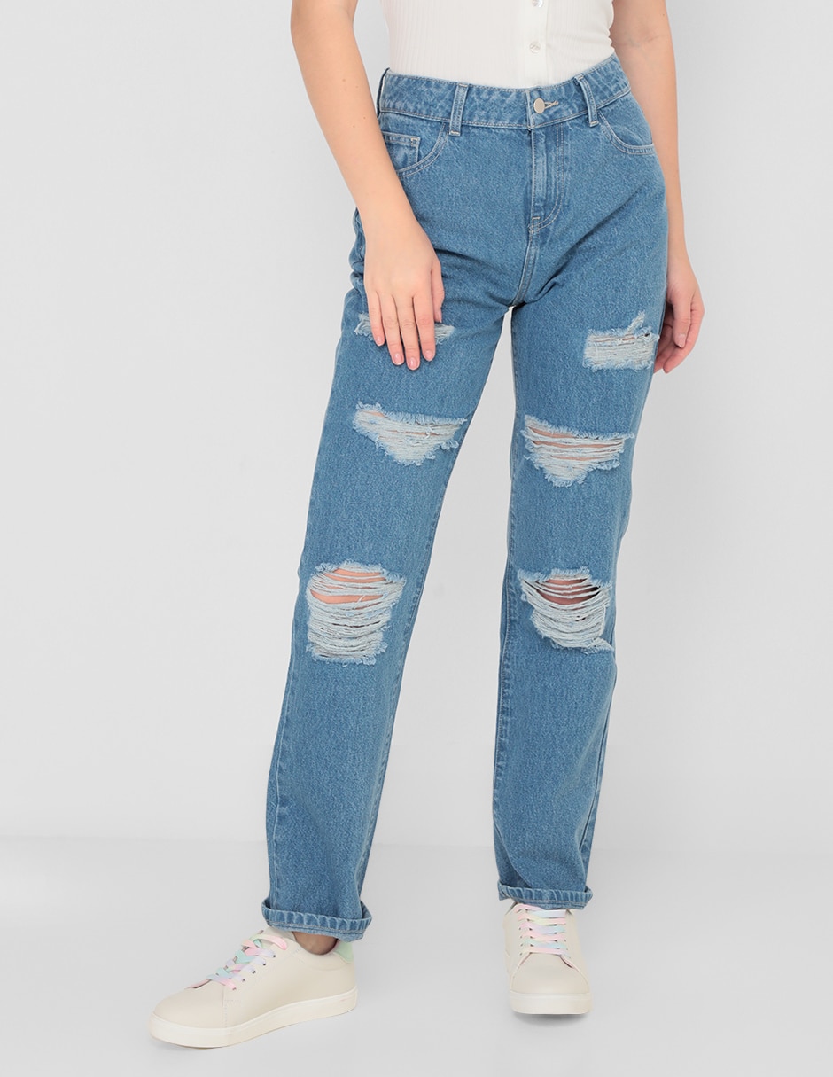 Jeans mom Non Stop corte cintura alta para mujer