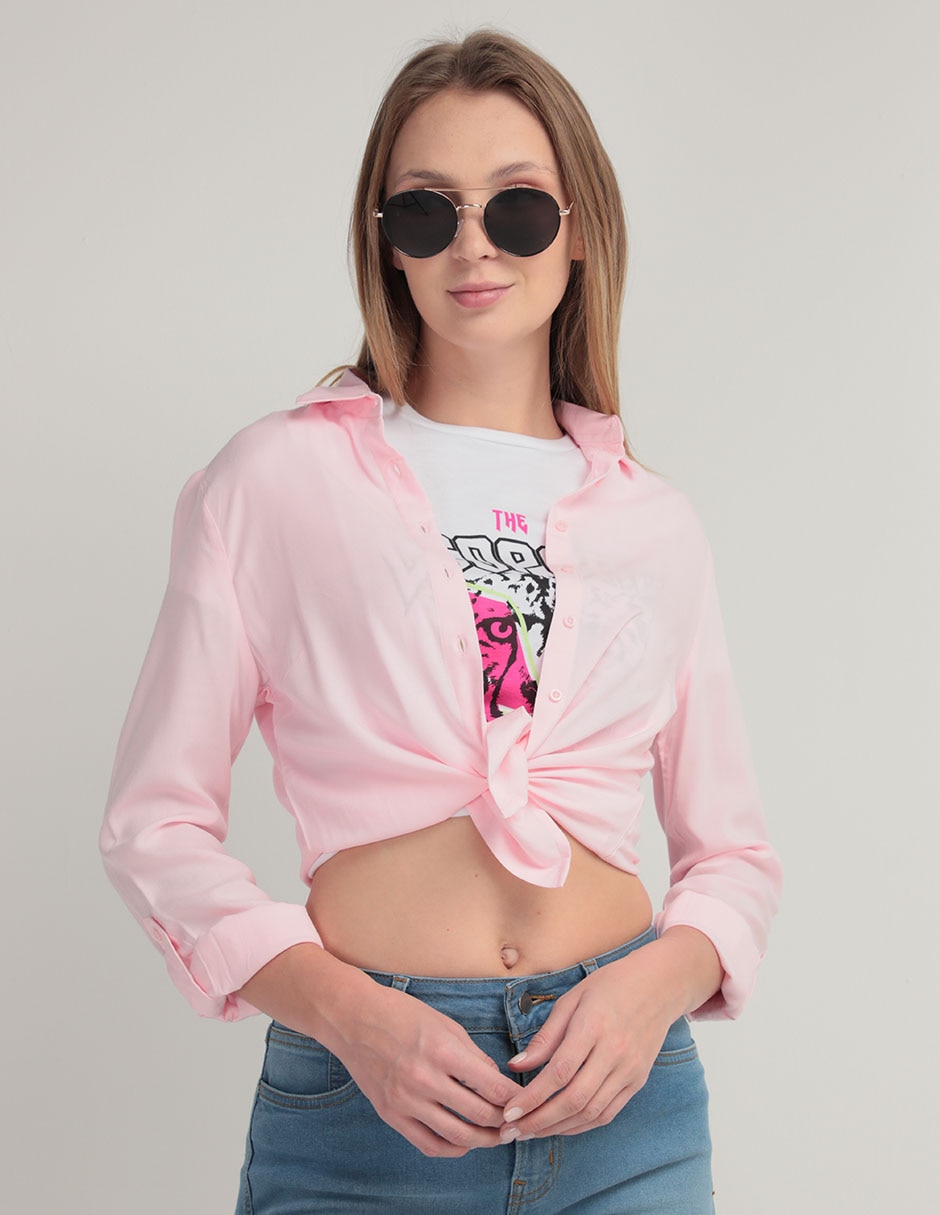 Blusa manga larga para mujer