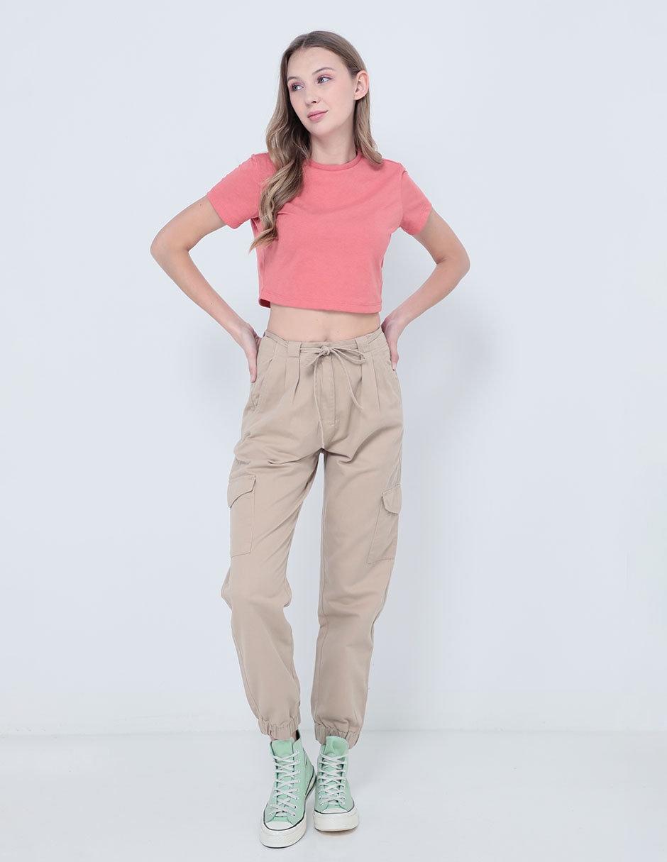 PANTALON JOGGER NON ST, 3, KHAKI CLARO