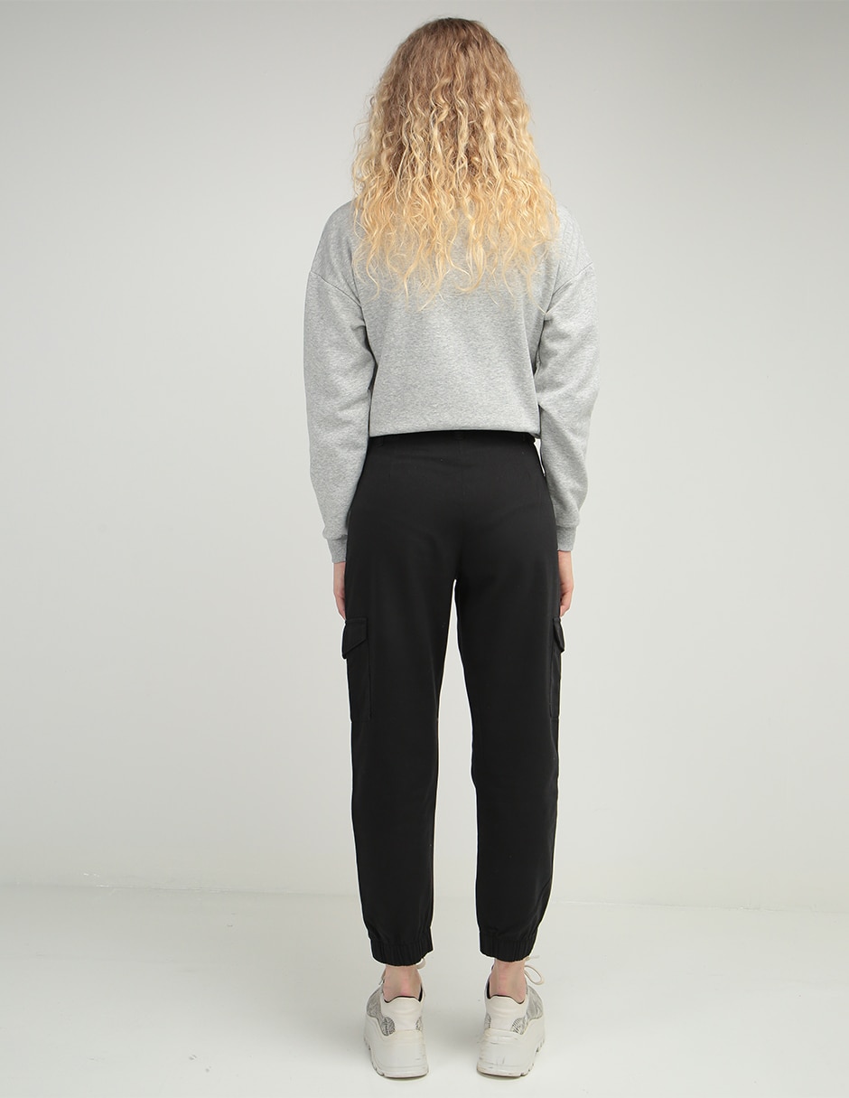 Jeans jogger corte cintura para mujer 2