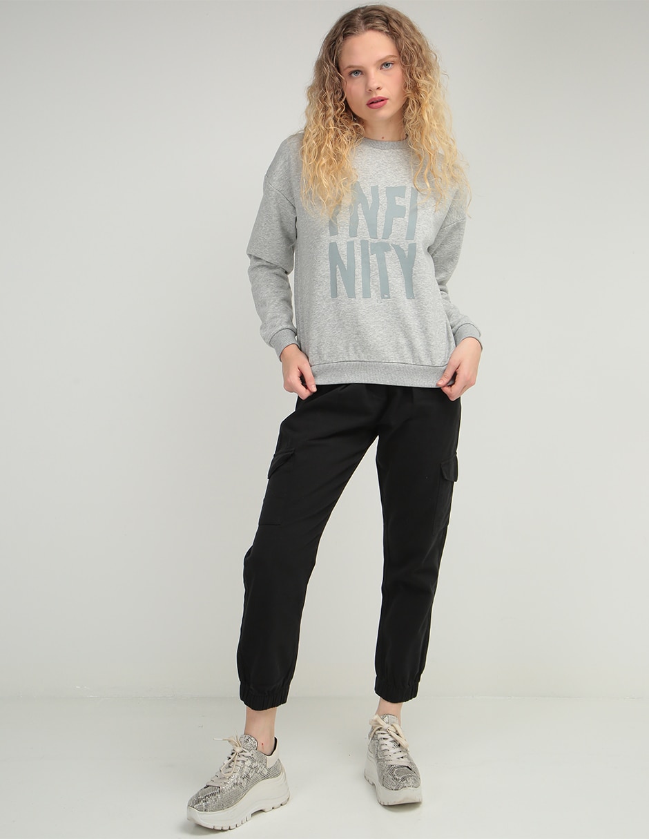 Jeans jogger corte cintura para mujer 3