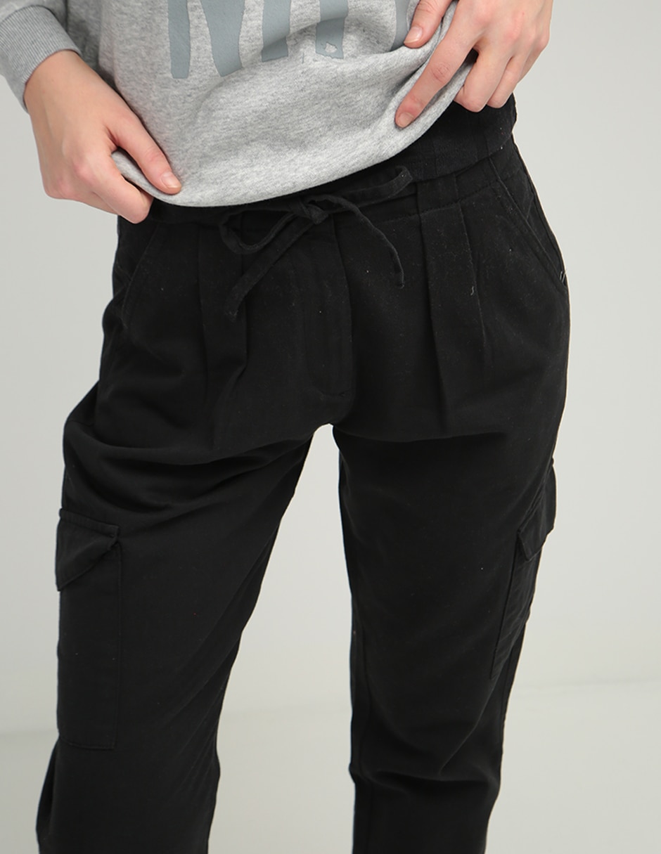 Jeans jogger corte cintura para mujer 4
