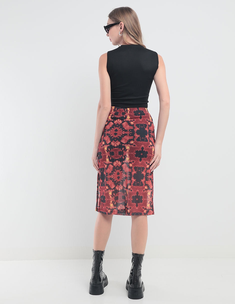 Falda midi cintura alta 2