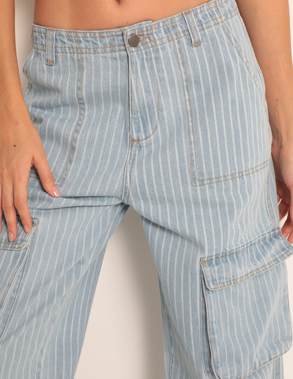 Jeans bota corte cintura para mujer 4