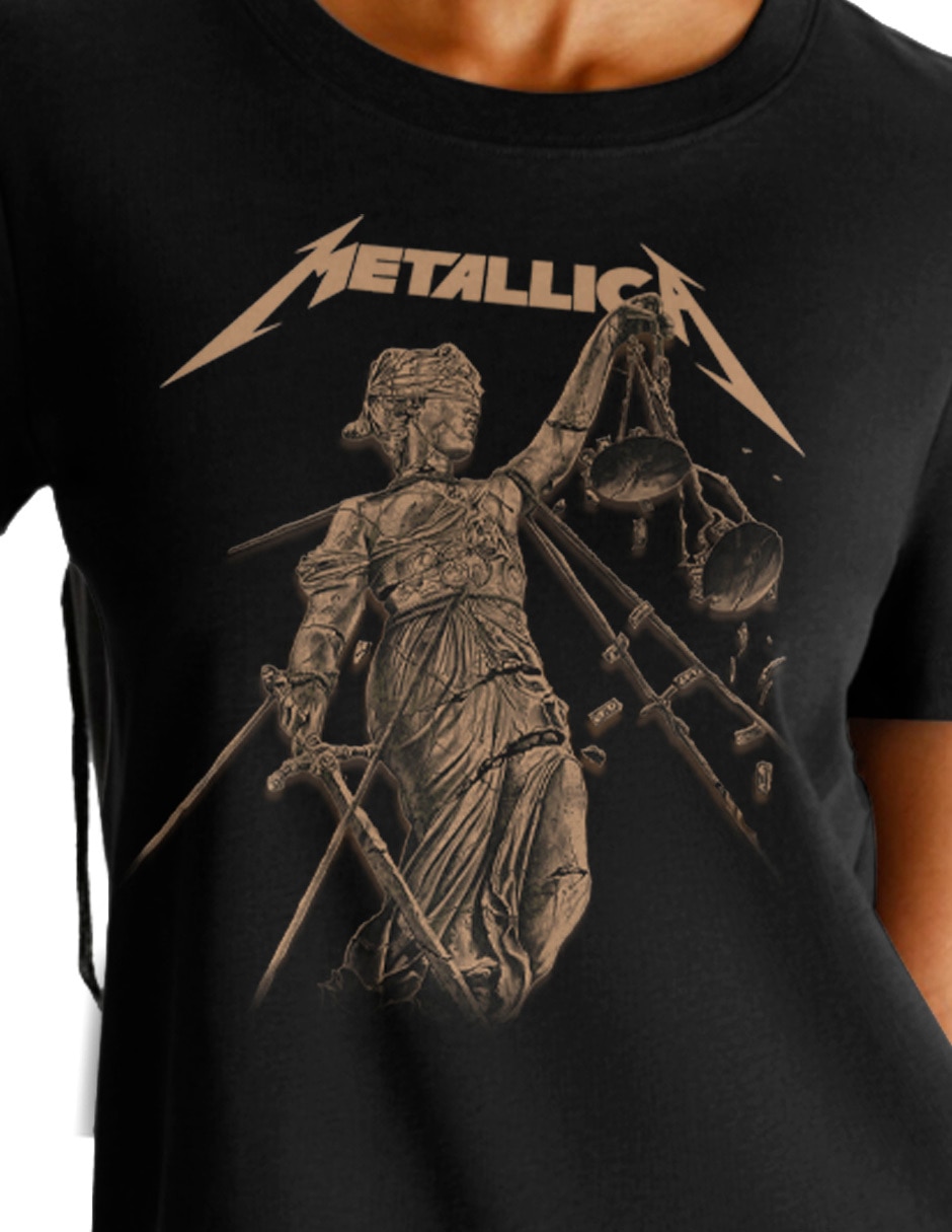 Playeras de deals metallica para mujer