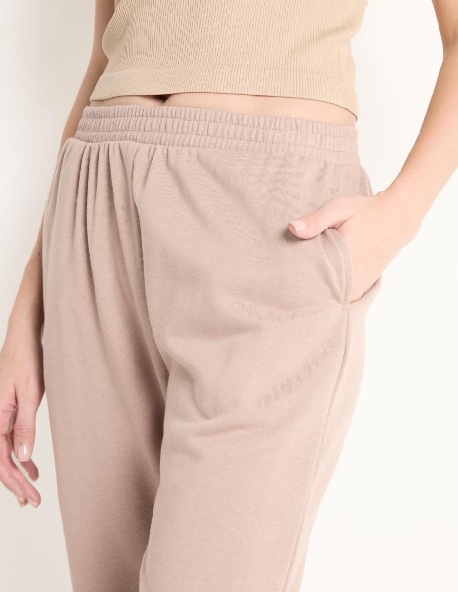 Pants regular con elástico para mujer 4