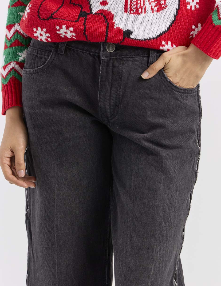 Jeans capri amplio para mujer 4