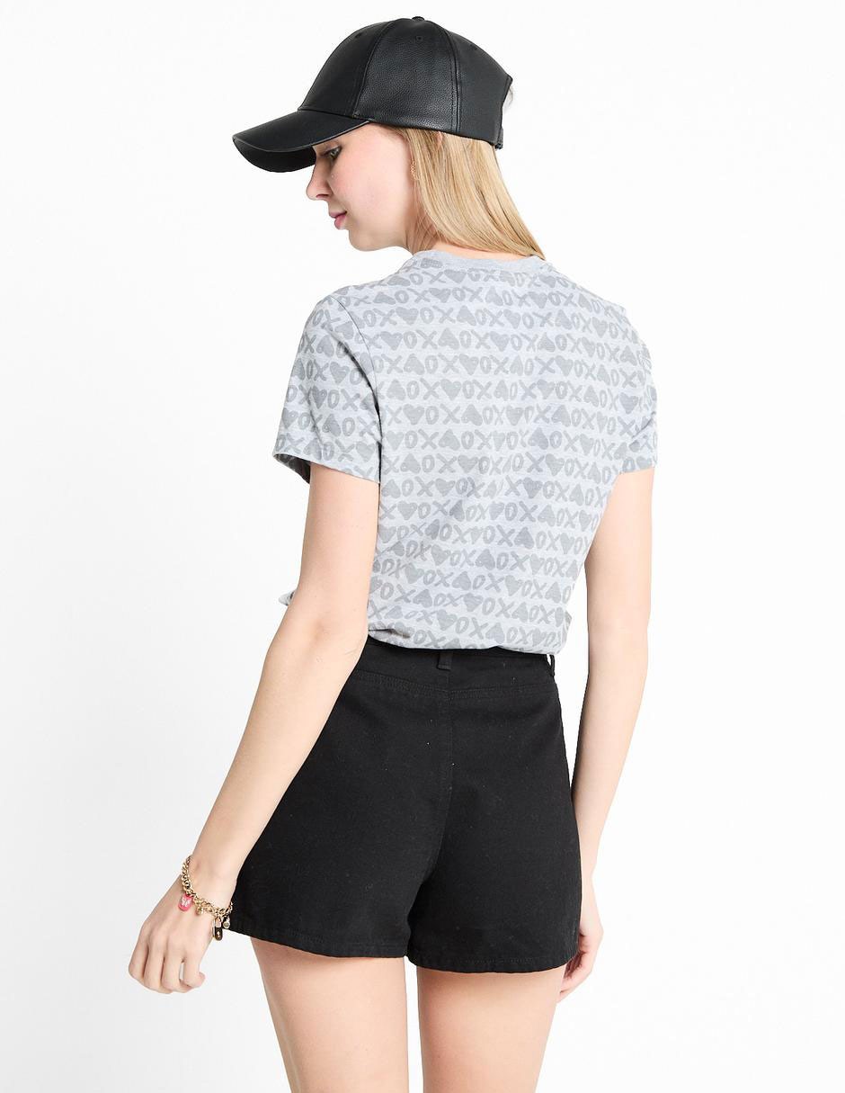 Playera manga corta cuello redondo para mujer 2
