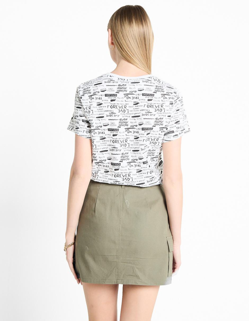 Playera manga corta cuello redondo para mujer 2