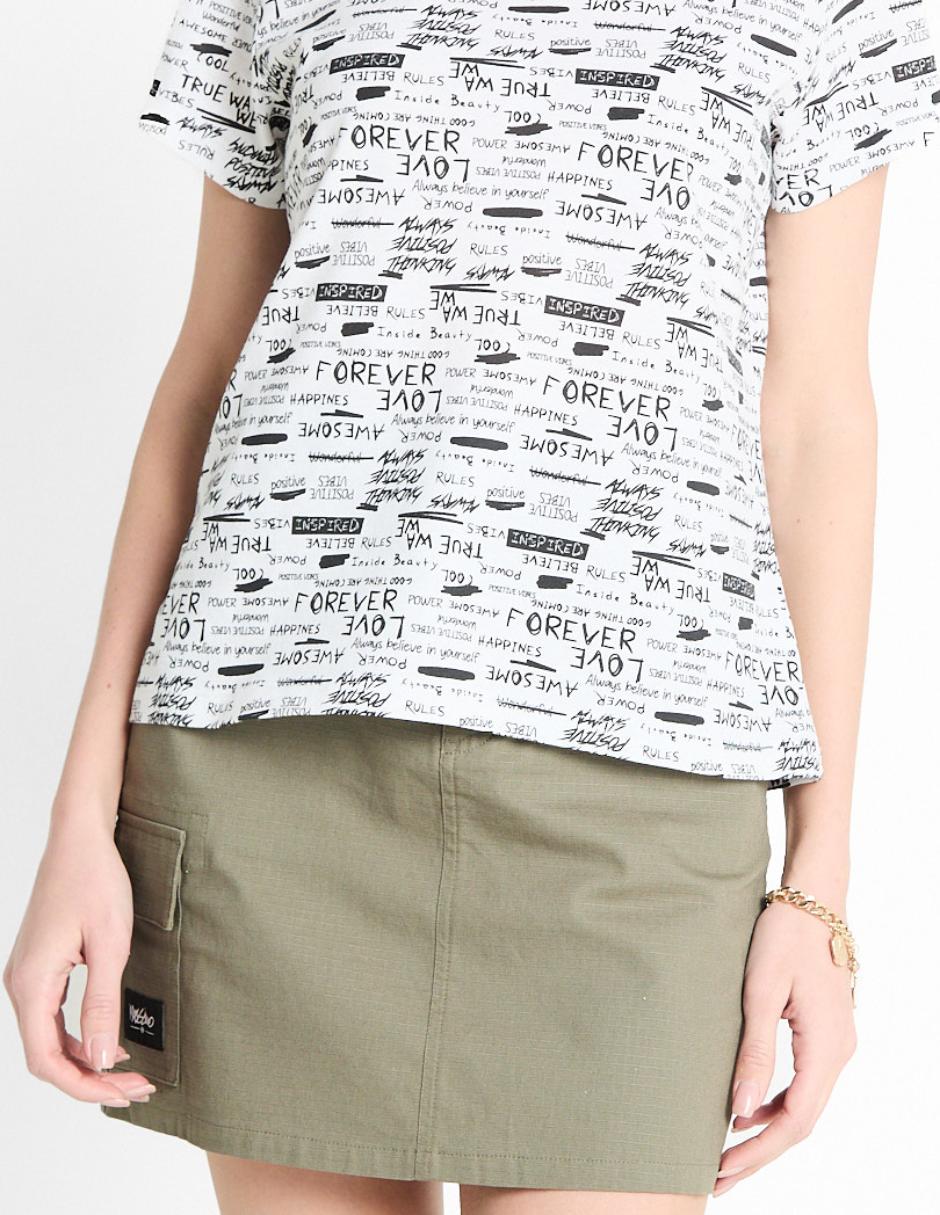 Playera manga corta cuello redondo para mujer 5
