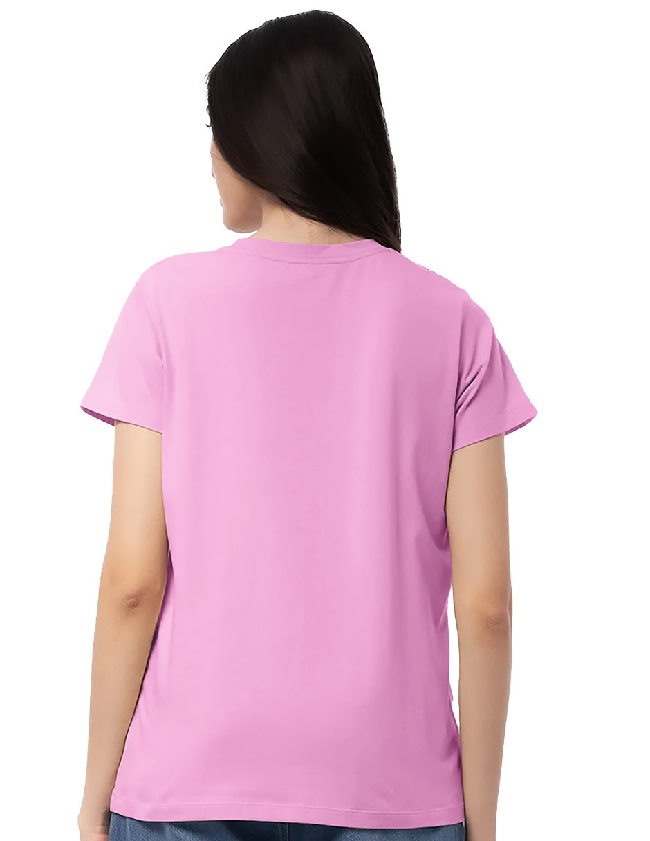 Playera manga corta cuello redondo para mujer 2
