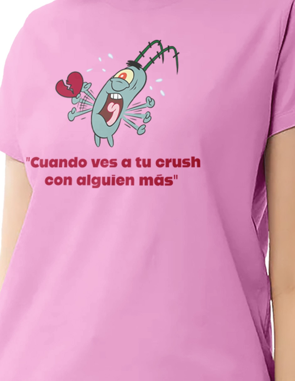 Playera manga corta cuello redondo para mujer 4