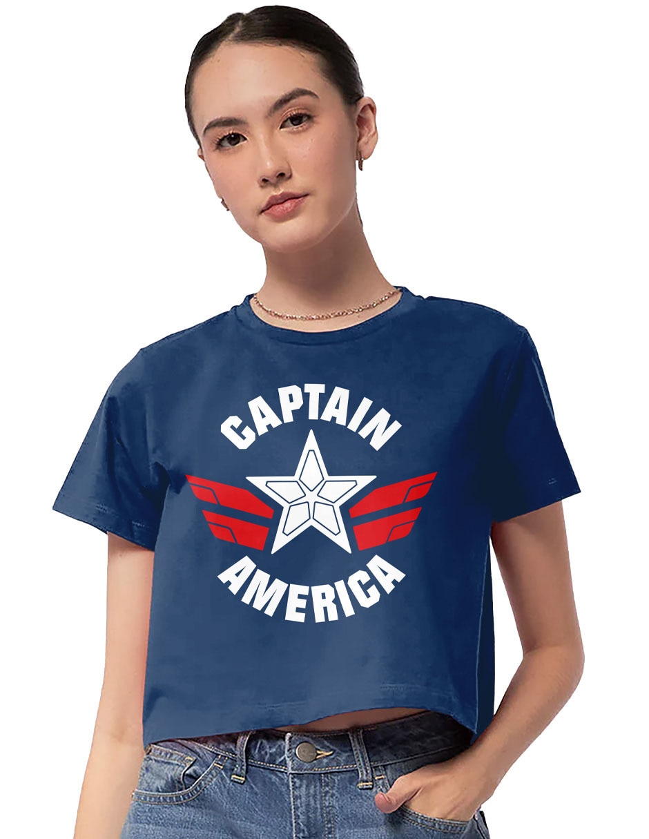 Capitán América Camiseta Marvel De Mujer Capitán América Camiseta