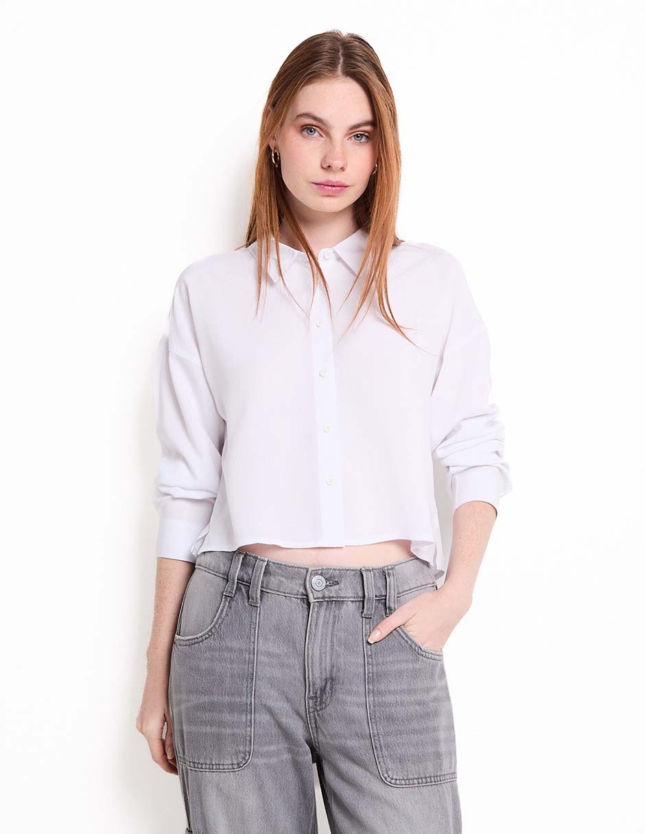 Blusa manga larga para mujer