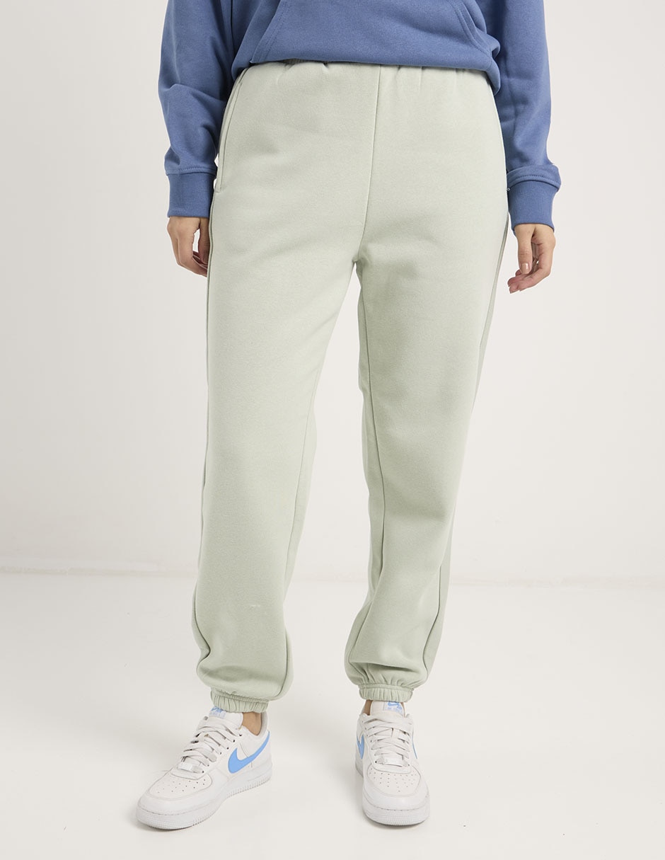 Pants regular con elástico para mujer