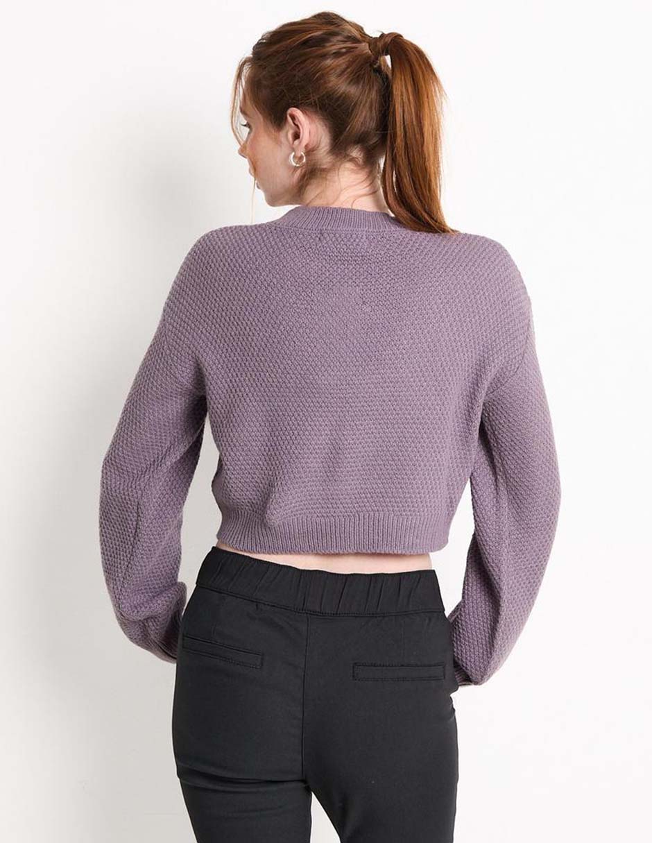 Suéter cuello redondo para mujer 2