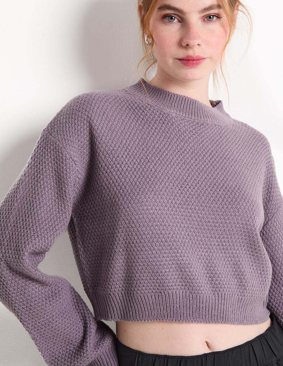 Suéter cuello redondo para mujer 4