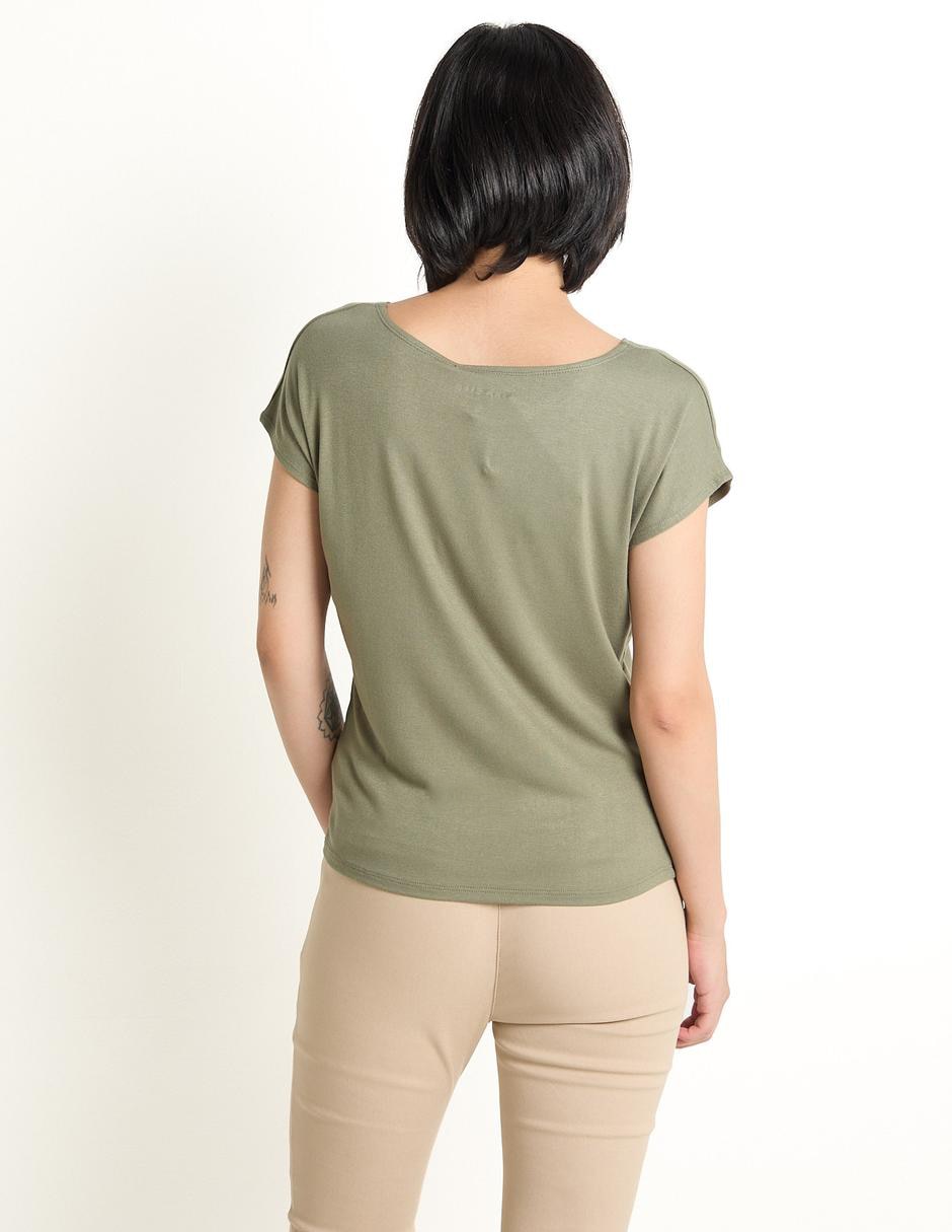 Playera manga corta cuello redondo para mujer 2