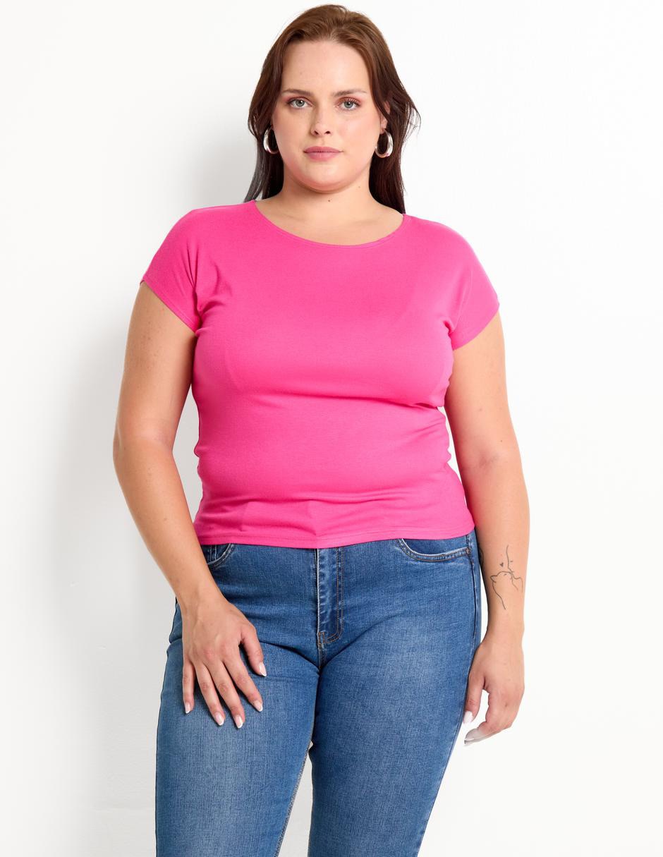 Playera manga corta cuello redondo para mujer Playera manga corta cuello redondo para mujer