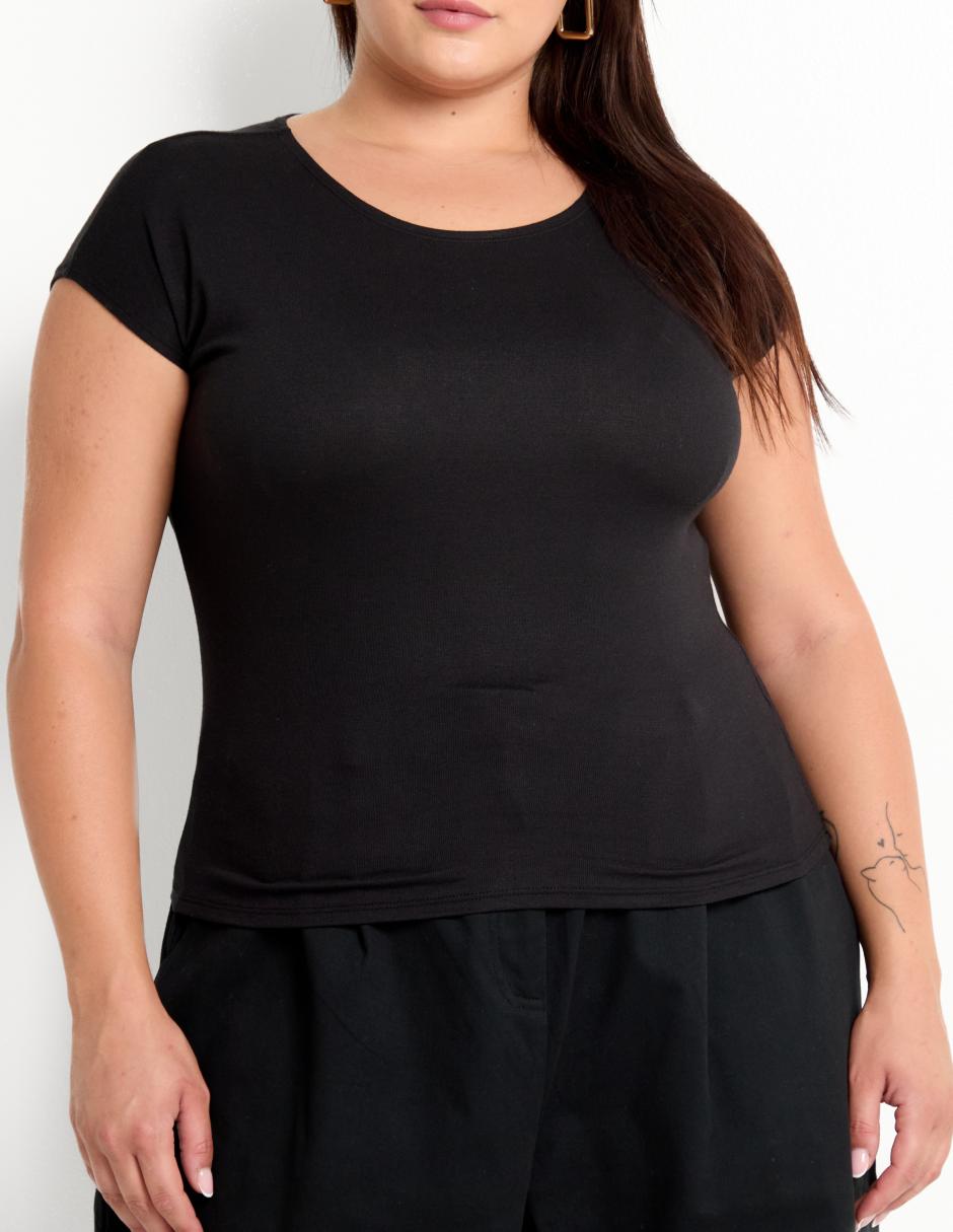 PLAYERA NSM25043-P08 NON ST, EG, NEGRO